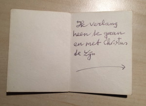 The Wordless Book - witte pagina met tekst van ds Jaap Zijlstra