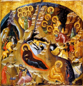Kerst - geboorte van Jezus (paneelikoon Constantinopel)